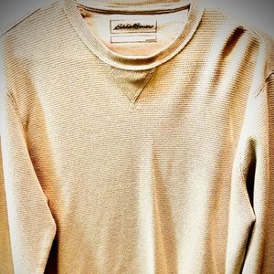 Eddie Bauer Long Sleeve Shirt Size Medium Cream